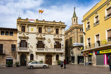 Casa de la Vila city hall in Vilafranca del Penedes, Catalonia, Spain.の写真素材