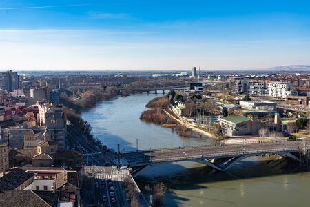 Basilica de Nuestra SeÃ±ora del Pilar Cathedral in Zaragoza, Spainの写真素材