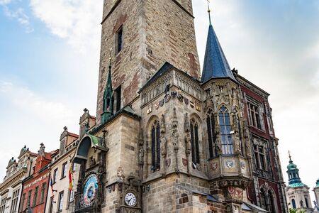 Astronomical clock on Prague in Czech Republicの写真素材
