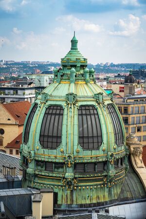 Architecture and landmark skyline of Prague in Czech Republicの写真素材