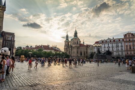 St. Nicholas Church Prague in Czech Republicの写真素材
