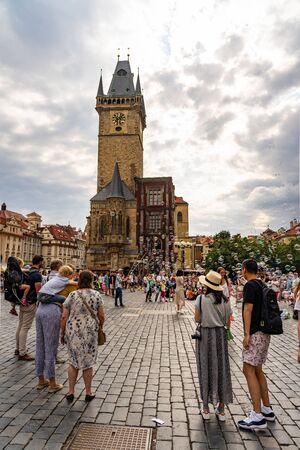 Old Town City Hall Prague in Czech Republicの写真素材