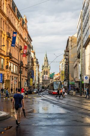 Old Town district of Prague in Czech Republicの写真素材