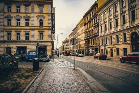 Old Town district of Prague in Czech Republicの写真素材