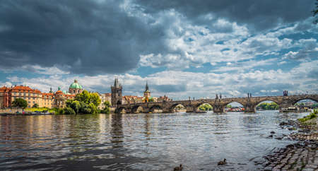 Charles Bridge Prague in Czech Republicのeditorial素材
