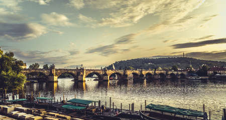 Charles Bridge Prague in Czech Republicのeditorial素材