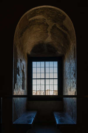 Palacio Aljaferia, fortified medieval Islamic palace in Zaragoza, Spain.のeditorial素材