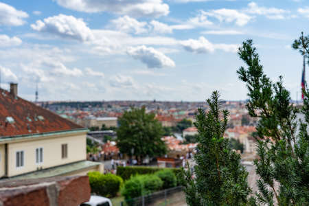 Aerial view of Prague Czech Republic from Castleのeditorial素材