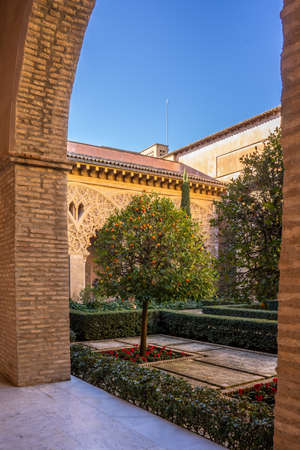 Palacio Aljaferia, fortified medieval Islamic palace in Zaragoza, Spain.