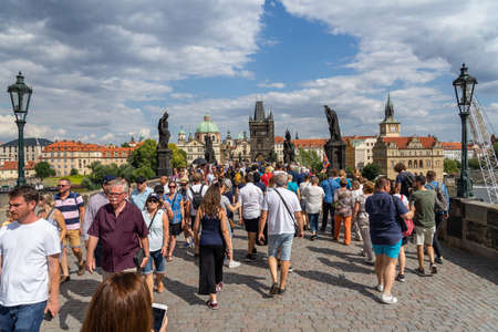 Charles Bridge Prague in Czech Republicのeditorial素材