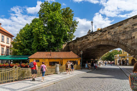 Charles Bridge Prague in Czech Republicのeditorial素材