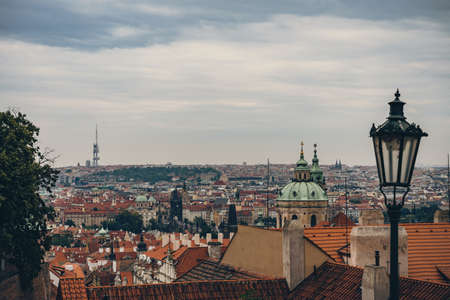 Skyline from Castle Architecture and landmark of Prague in Czech Republic