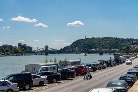 Panorama cityscape view in Budapest, Hungaryの写真素材