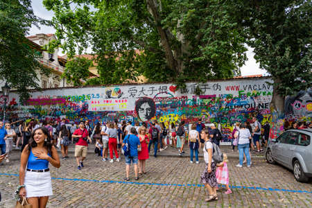 Lennon Wall Prague in Czech Republicのeditorial素材