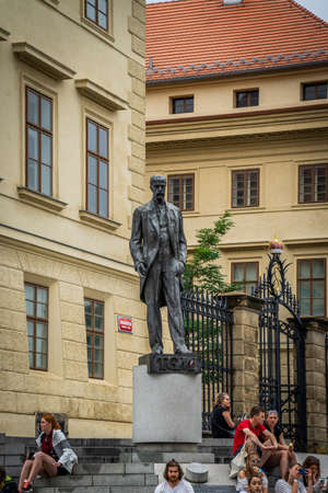 Castle district street of Prague in Czech Republicのeditorial素材