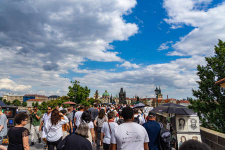 Charles Bridge Prague in Czech Republicのeditorial素材