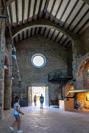 Medieval village of Castefollit de la Roca, Catalonia, Spain.の写真素材