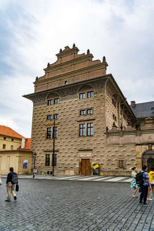 Castle district street of Prague in Czech Republicのeditorial素材