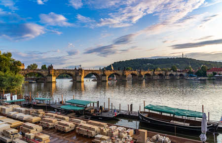 Charles Bridge Prague in Czech Republicのeditorial素材