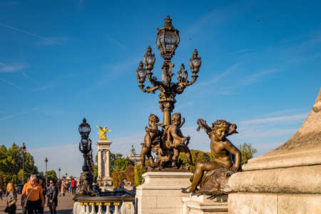 Pont Alexandre III in Paris, Franceのeditorial素材