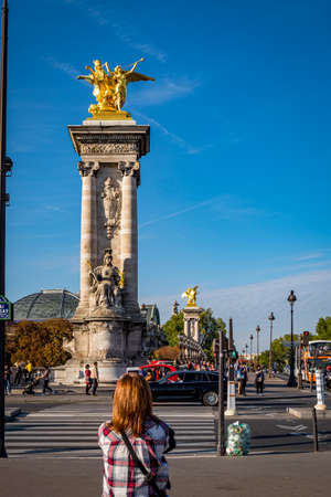 Pont Alexandre III in Paris, Franceのeditorial素材