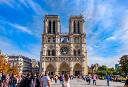 Notre Dame cathedral in Paris, Franceのeditorial素材