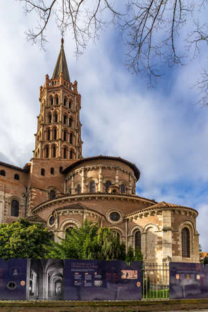 Basilique Saint-Sernin de Toulouse in France.のeditorial素材