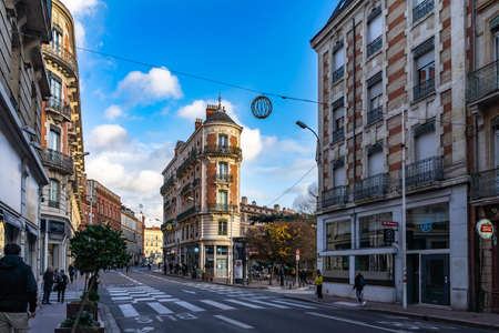 Rue de Metz in Toulouse, France.のeditorial素材
