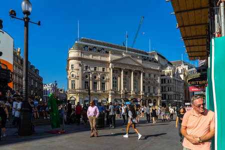 Piccadilly Circus square in London, UK.のeditorial素材