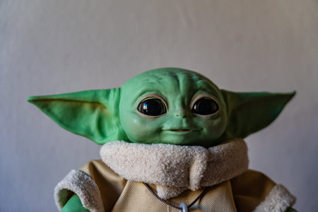DECEMBER 2020: The Child, Grogu or baby Yoda, fictional character from the TV series The Mandalorian