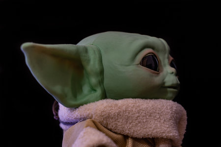 DECEMBER 2020: The Child, Grogu or baby Yoda, fictional character from the TV series The Mandalorianのeditorial素材