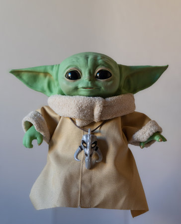 DECEMBER 2020: The Child or baby Yoda, fictional character from the TV series The Mandalorian.のeditorial素材