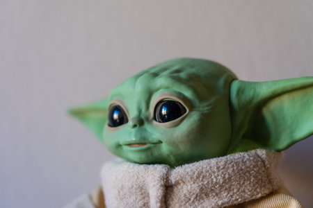 DECEMBER 2020: The Child or baby Yoda, fictional character from the TV series The Mandalorian.のeditorial素材