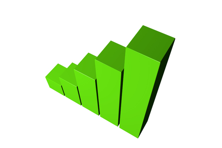 Isolated progressive 3D column graphの写真素材