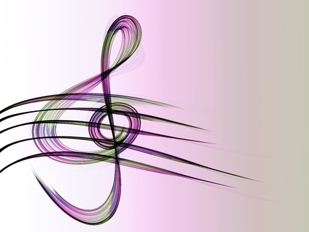 Music background with a clef and staveの写真素材