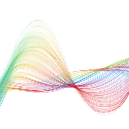 Isolated colorful wave on a white background.の写真素材
