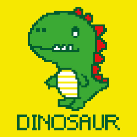 cute animal in pixel art design vectorの写真素材