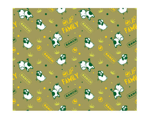 various types of cute animals in seamless pattern designの写真素材