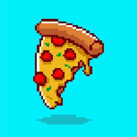 food and beverage pixel art vector styleのイラスト素材