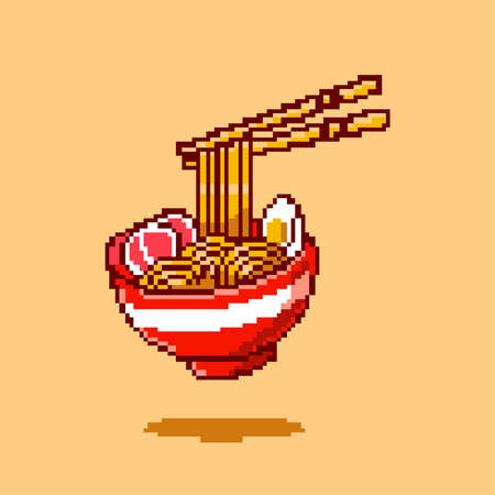 food and beverage pixel art vector styleのイラスト素材