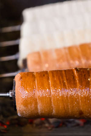 Chimney cake Hungarian and Romanian handmade sweetの写真素材