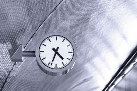 subway station clockの写真素材