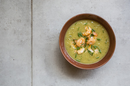 soup with shrimpsの写真素材