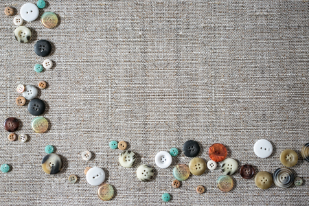 background with many colorful buttonsの写真素材