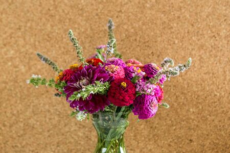 Bouquet from my mamas garden: full with color and freshnessの写真素材