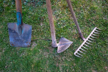 Mums old school retro garden working toolの写真素材