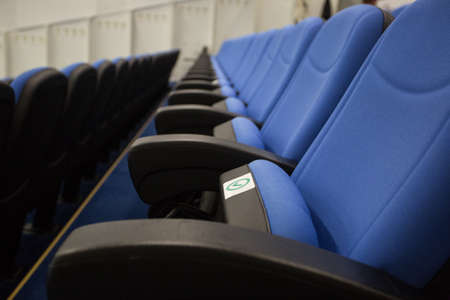 Covid-19 approved and non approved seats in the cnonferenceの写真素材