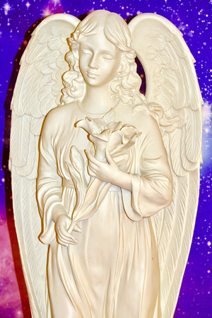 closeup photo of Angel of Divine Peaceの写真素材