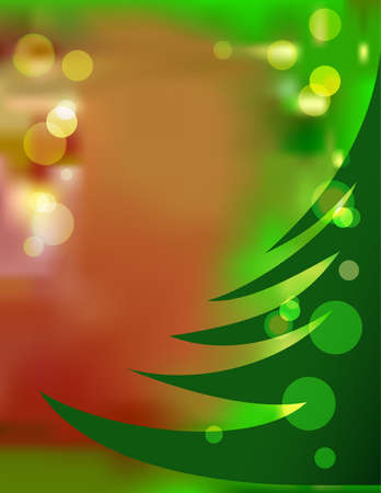 christmas background with christmas tree on red vectorのイラスト素材