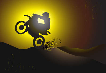 motocross background design with grunge element and place for textのイラスト素材